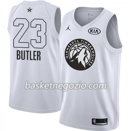 Canotte Uomo Minnesota Timberwolves Jimmy Butler 23 2018 All Star Jordan Brand Bianco Swingman